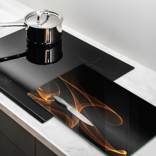 Tabla de cortar de vidrio Líneas abstractas