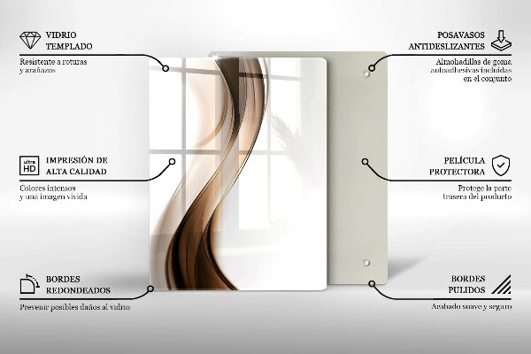 Tabla de cortar de vidrio Líneas abstractas