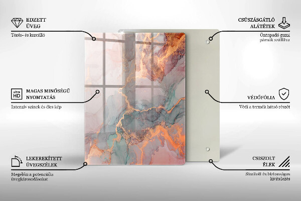 Tabla de cortar de vidrio Piedra decorativa