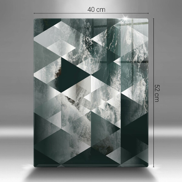 Tabla de cortar de vidrio Triángulos y agua