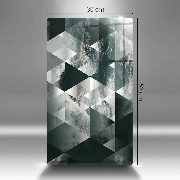 Tabla de cortar de vidrio Triángulos y agua