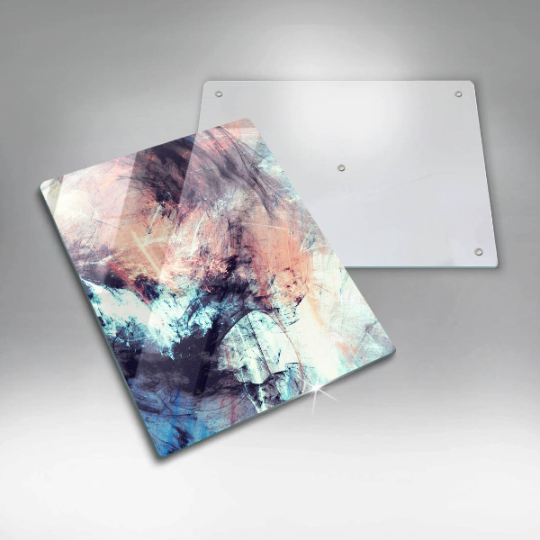 Tabla de cortar de vidrio Abstracción pintada
