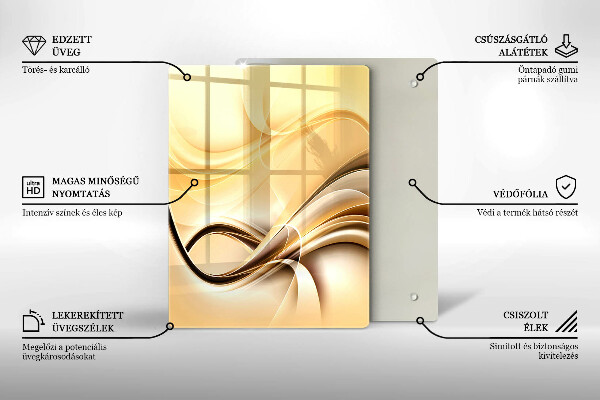 Tabla de cortar de vidrio Abstracción de beso