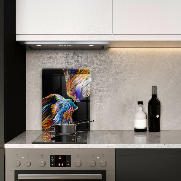 Tabla de cortar de vidrio Abstracción de beso