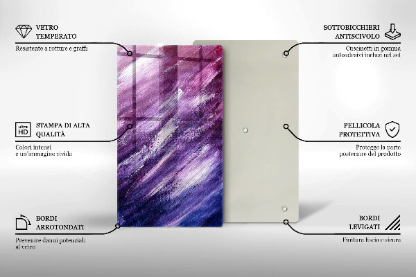 Tabla de cortar de vidrio Abstracción de pintura