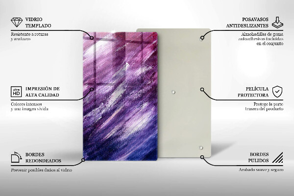 Tabla de cortar de vidrio Abstracción de pintura