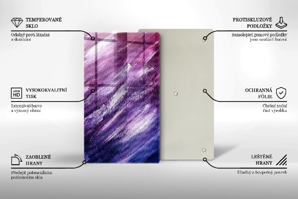 Tabla de cortar de vidrio Abstracción de pintura