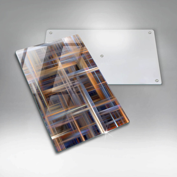 Tabla de cortar de vidrio Líneas de pintura abstractas