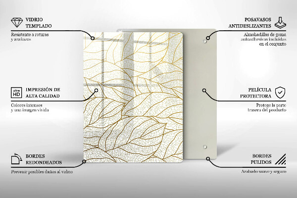 Tabla de cortar de vidrio Geometría 3d abstracta