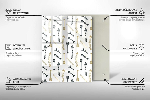Tabla de cortar de vidrio Círculos de colores