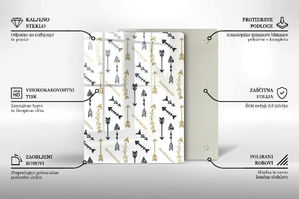Tabla de cortar de vidrio Círculos de colores