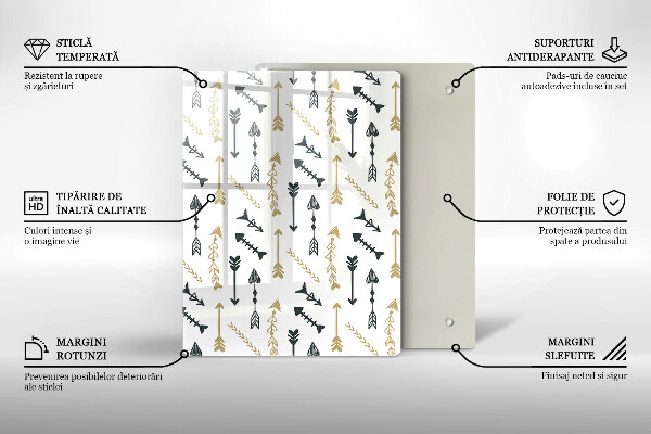 Tabla de cortar de vidrio Círculos de colores