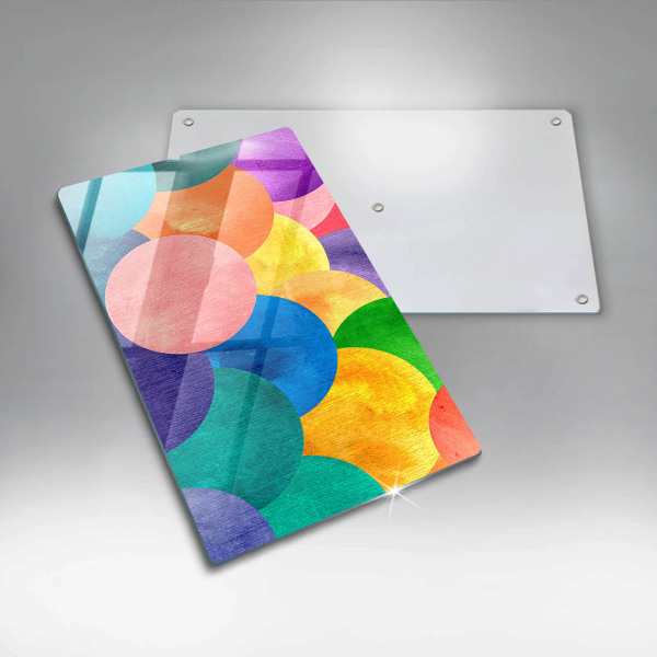 Tabla de cortar de vidrio Círculos de colores