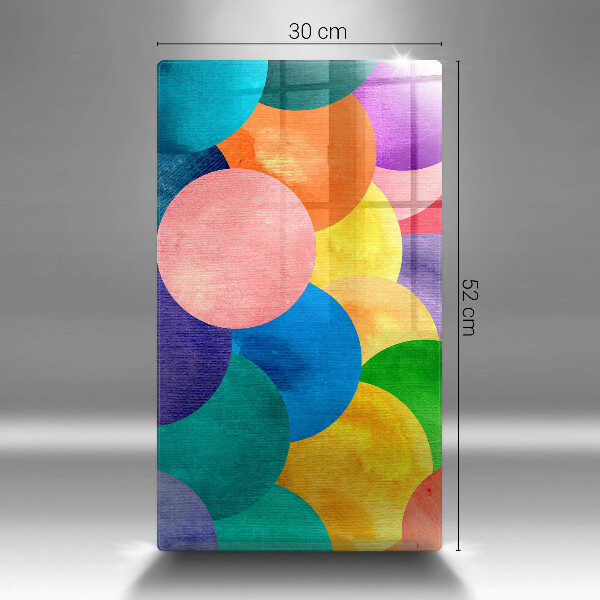 Tabla de cortar de vidrio Círculos de colores