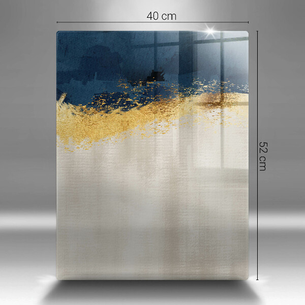 Tabla de cortar de vidrio Abstracción de oro