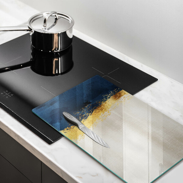 Tabla de cortar de vidrio Abstracción de oro