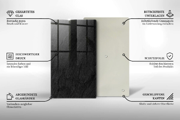 Tabla de cortar de vidrio Textura de piedra
