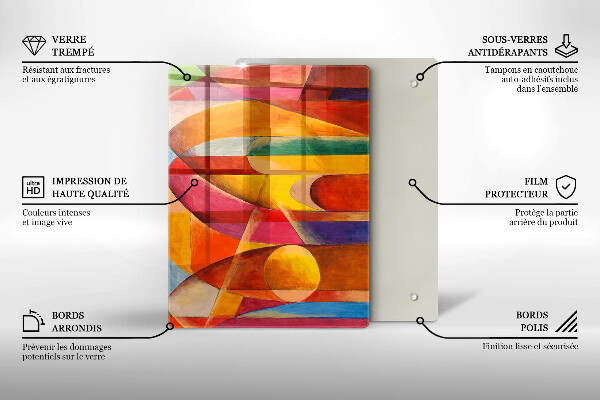 Tabla de cortar de vidrio Textura de piedra