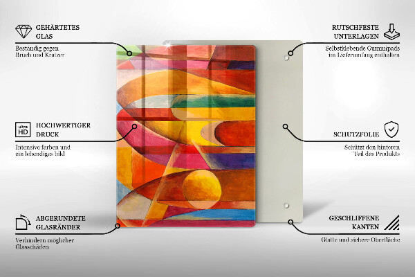 Tabla de cortar de vidrio Textura de piedra