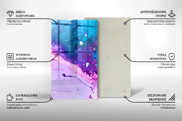 Tabla de cortar de vidrio Tintas de abstracción