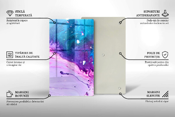 Tabla de cortar de vidrio Tintas de abstracción