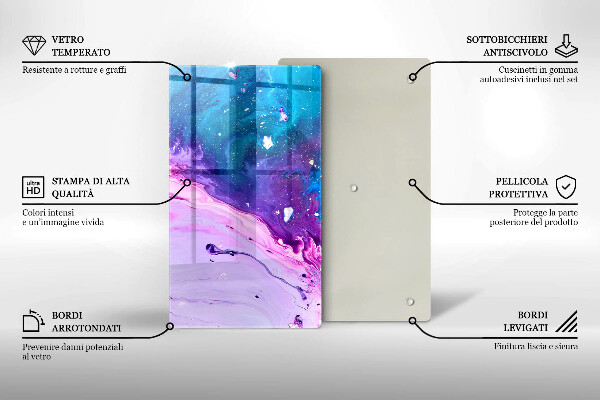 Tabla de cortar de vidrio Tintas de abstracción
