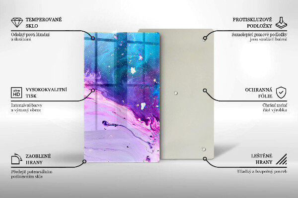 Tabla de cortar de vidrio Tintas de abstracción