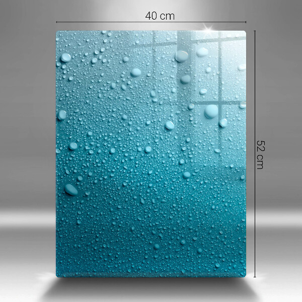 Tabla de cortar de vidrio Gotas de agua