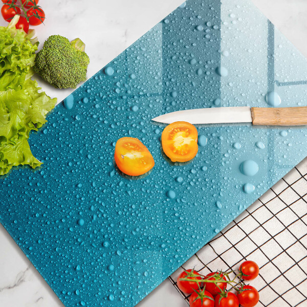 Tabla de cortar de vidrio Gotas de agua