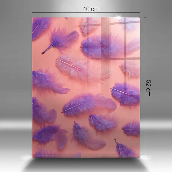 Tabla de cortar de vidrio Plumas esponjosas