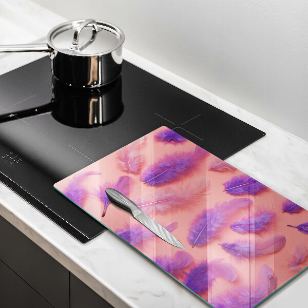 Tabla de cortar de vidrio Plumas esponjosas