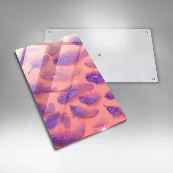 Tabla de cortar de vidrio Plumas esponjosas