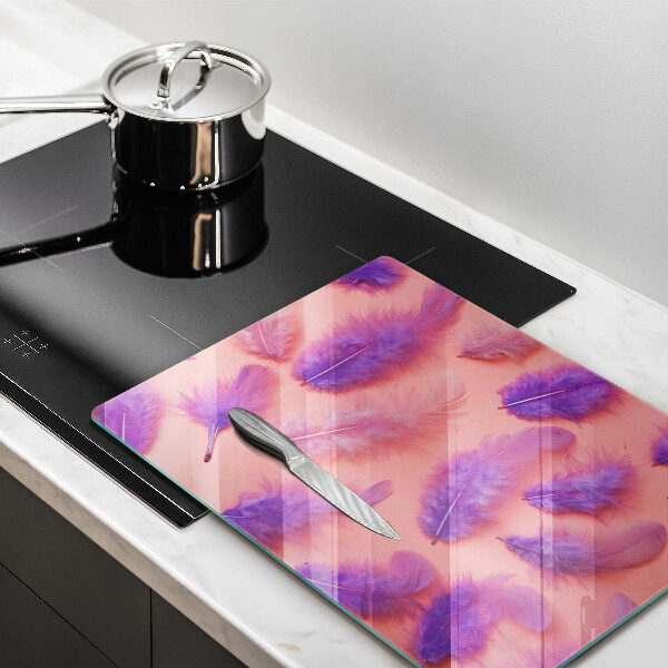 Tabla de cortar de vidrio Plumas esponjosas