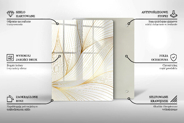 Tabla de cortar de vidrio Cuadrados abstractos 3d