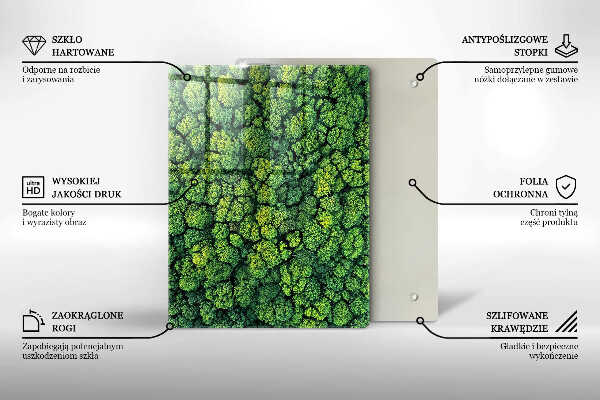 Tabla de cortar de vidrio Hermosas flores