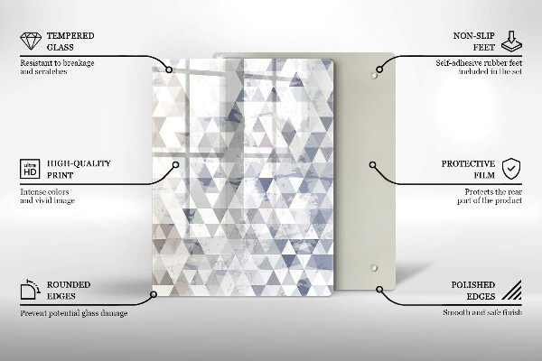 Tabla de cortar de vidrio Abstracción de formas