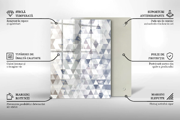 Tabla de cortar de vidrio Abstracción de formas