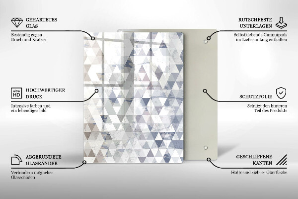 Tabla de cortar de vidrio Abstracción de formas