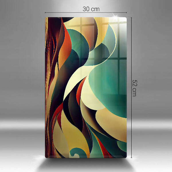 Tabla de cortar de vidrio Abstracción de formas