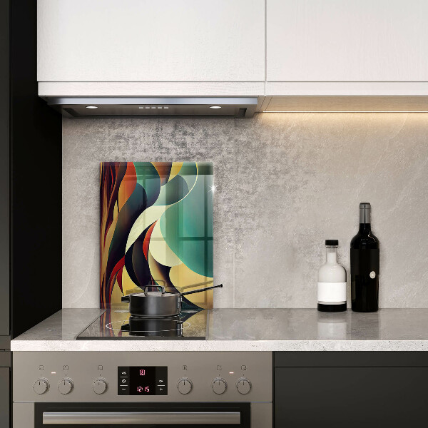 Tabla de cortar de vidrio Abstracción de formas