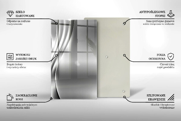 Tabla de cortar de vidrio Estructura metálica