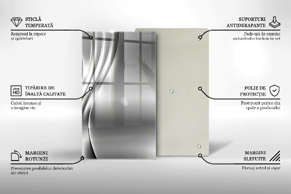 Tabla de cortar de vidrio Estructura metálica