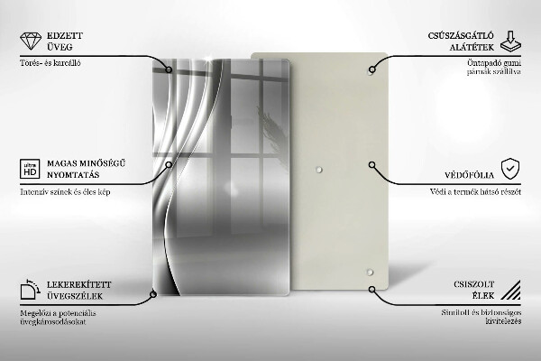 Tabla de cortar de vidrio Estructura metálica