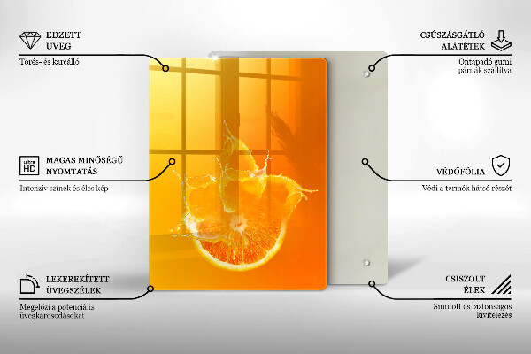 Tabla de cortar de vidrio Estructura metálica