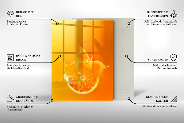 Tabla de cortar de vidrio Estructura metálica