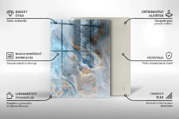 Tabla de cortar de vidrio Abstracción lineal