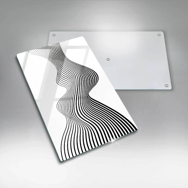 Tabla de cortar de vidrio Abstracción lineal