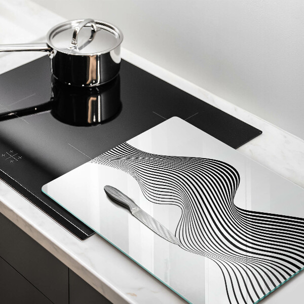 Tabla de cortar de vidrio Abstracción lineal