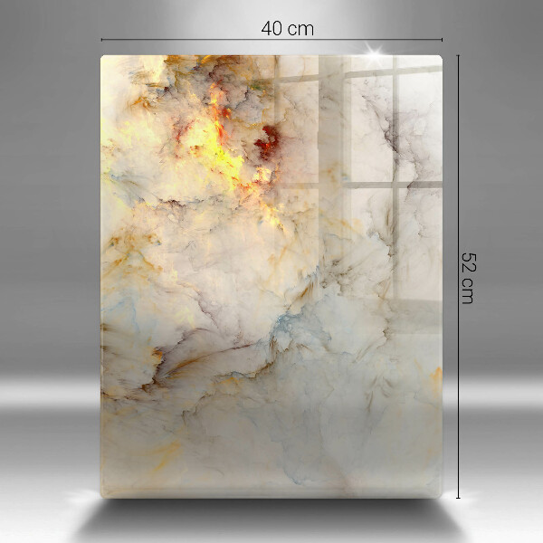 Tabla de cortar de vidrio Textura de mármol con oro