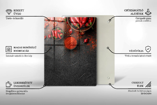 Tabla de cortar de vidrio Textura de mármol con oro